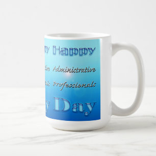 Caneca De Café Feliz Dia dos Profissionais Administrativos Azul