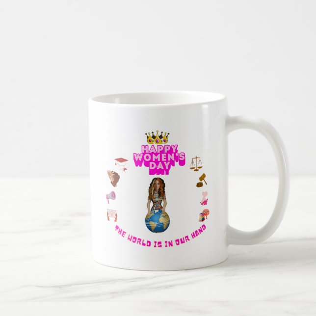 Caneca De Café Feliz Dia Internacional da Mulher (Direita)