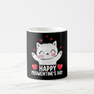 Caneca De Café Feliz Dia Meowentinos Gato Dia dos Namorados Amor