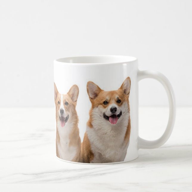 Caneca de café feliz do Corgi (Direita)