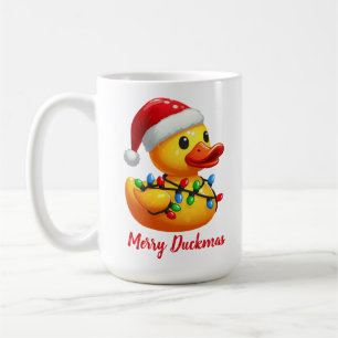 Caneca De Café Feliz Duckmas, Papais noeis, Pato de Borracha Nata