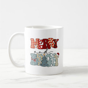 Caneca De Café Feliz e Feliz Natal-Feliz Natal-Natal-Engraçado