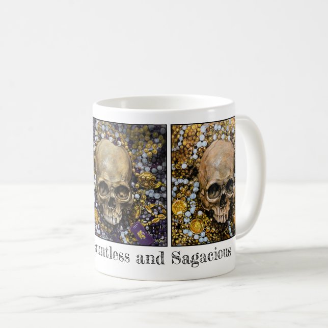 Caneca De Café Feliz e Intrépido e Sagaz (Frente Esquerda)