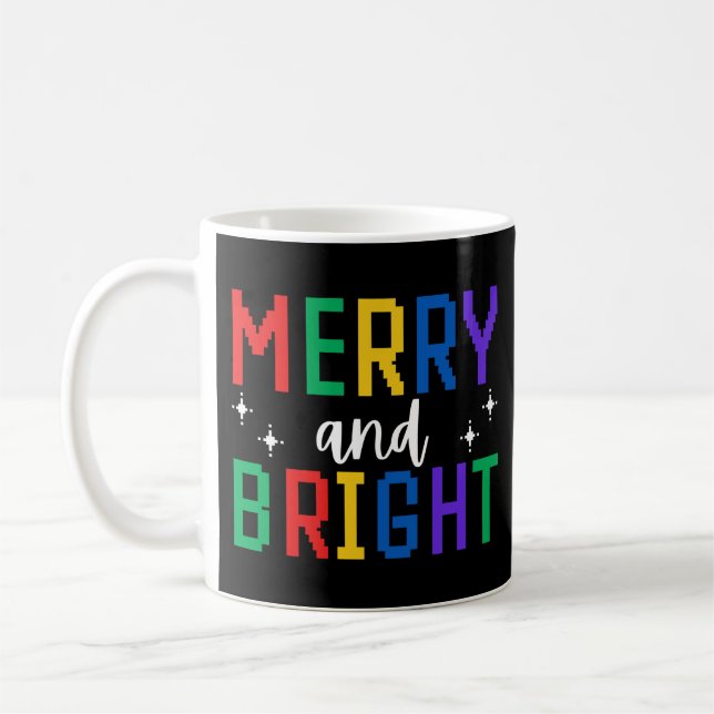 Caneca De Café Feliz E Natal Brilhante (Esquerda)