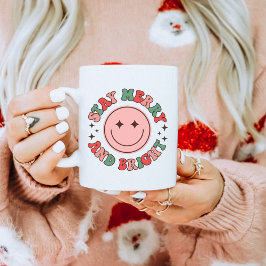 Caneca De Café Feliz e Natal brilhante