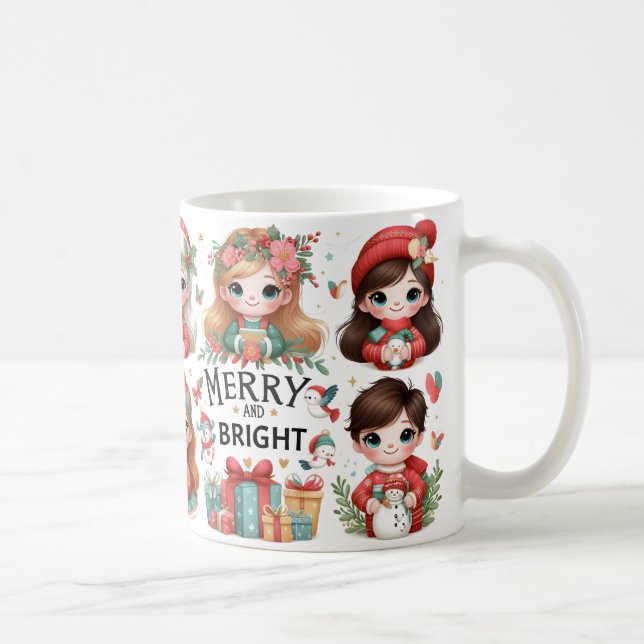 Caneca De Café Feliz e Pernas Brilhantes (Direita)