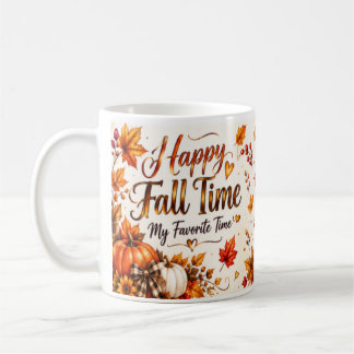 Caneca De Café Feliz Época de Outono – Meu Tempo Favorito | Canec