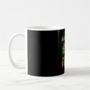 Caneca De Café Feliz feliz ano novo de Natal, papais noeis pixels