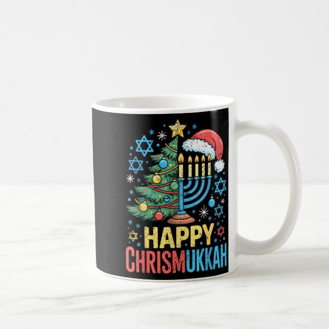Caneca De Café Feliz Feriado de Chrismukkah Natal e Hanukkah S (Direita)