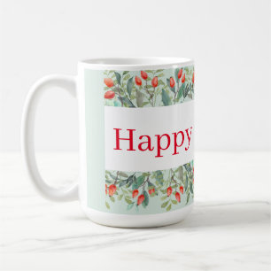 Caneca De Café Feliz Feriados! Vermelho