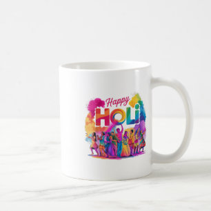 Caneca De Café Feliz Festival de Holi Celebração Índia Par