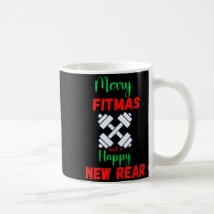 Caneca De Café Feliz Fitmas E Feliz Ano Novo Fitness Natal Divert