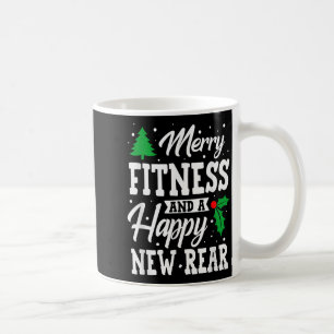 Caneca De Café Feliz Fitness Feliz Ano Novo Treino de Traseiro Na