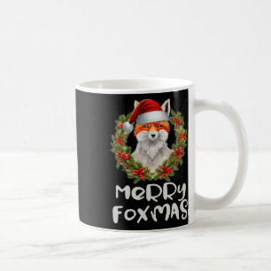 Caneca De Café Feliz Foxmas Xmas Papais noeis bonitos Fox Natal