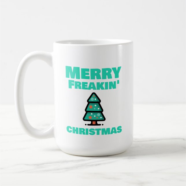 Caneca De Café Feliz Freakin'Christmas Coffee Mug (Esquerda)
