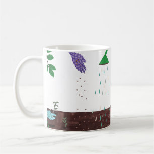 Caneca De Café Feliz Gardening Season   Ilustração do jardineir