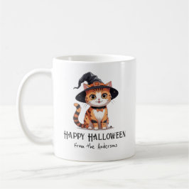 Caneca De Café Feliz Gato de Halloween