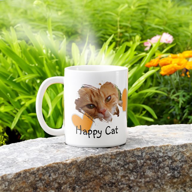 Caneca De Café Feliz Gato Feliz Mãe (Criador carregado)