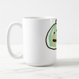 Caneca De Café Feliz Gato Preto Abóbora do Jack Verde