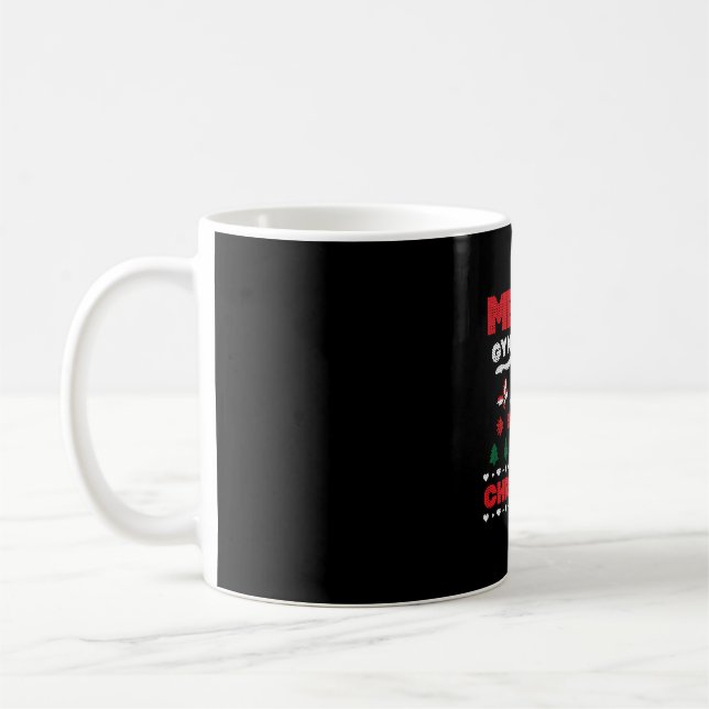 Caneca De Café Feliz ginástica Camisa de Natal Feia (Esquerda)