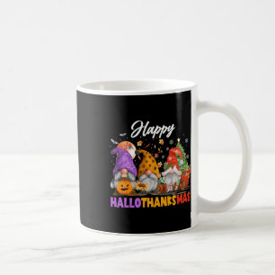 Caneca De Café Feliz Gnome do Hallothanksmas no Halloween Dia de
