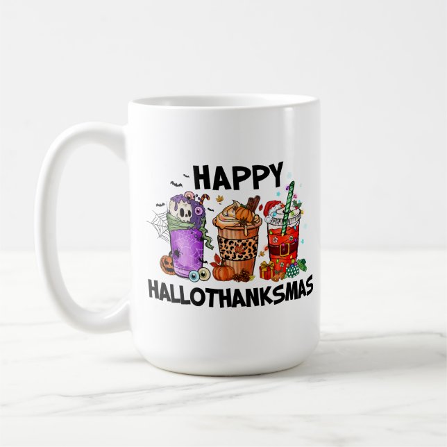 Caneca De Café Feliz HalloObrigadoMas (Esquerda)