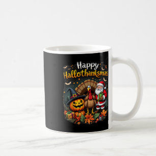 Caneca De Café Feliz Hallothanksmas Dia de Ação de Graças Hallowe