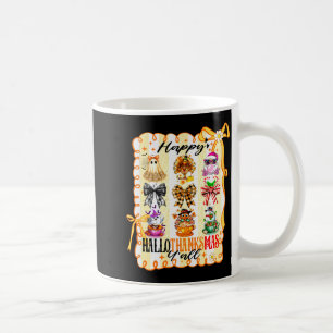 Caneca De Café Feliz Hallothanksmas Y’all Laço Coquete de Hallowe