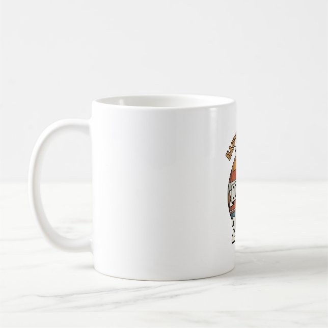 Caneca De Café Feliz Halloween 31 Outubro Design de Fantasma Vint (Esquerda)
