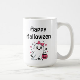 Caneca De Café Feliz Halloween Abóbora Fantasma Fofa