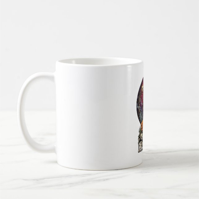 Caneca De Café Feliz Halloween Abóbora Feiticeiro Cemitério Lua C (Esquerda)