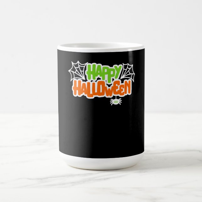 Caneca De Café Feliz Halloween Colorida Aranha Cótea (Centro)