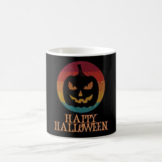 Caneca De Café Feliz Halloween Engraçado Caráter Assustador (Centro)