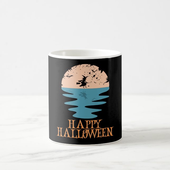 Caneca De Café Feliz Halloween Engraçado Caráter Assustador (Centro)