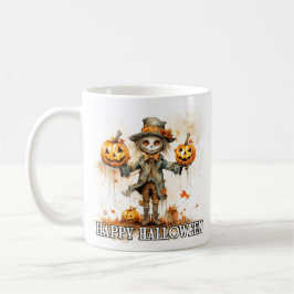 Caneca De Café Feliz Halloween | Espantalho no Outono