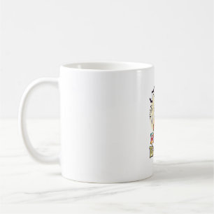 Caneca De Café Feliz Halloween Gato Branco Abóbora Lua Morcegos F