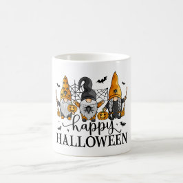 Caneca De Café Feliz Halloween Gnomos