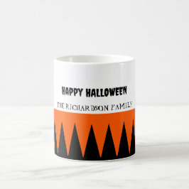 Caneca De Café Feliz Halloween Laranja Preto Personalizado