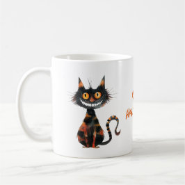 Caneca De Café Feliz Halloween Preto Assustador Gato Café Cacau M