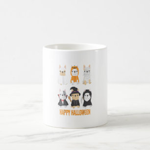 Caneca De Café Feliz Halloween Pug Dogs Cute Bulldog Gift Francê
