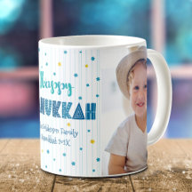 Feliz Hanukkah 2 Foto Tipografia Divertida Turques