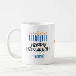 Caneca De Café Feliz Hanukkah Crianças Adoráveis Nome Mug