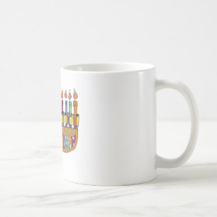 Caneca De Café Feliz Hanukkah Dreidels Menorá