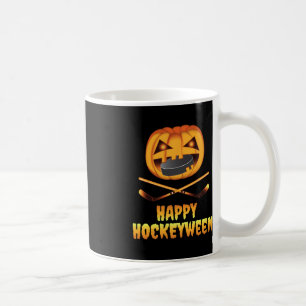 Caneca De Café Feliz Hockeybetween Hockey Pumpkin Comendo Puck Fu