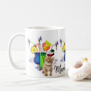 Caneca De Café Feliz Hour Kitten Fairy Mug