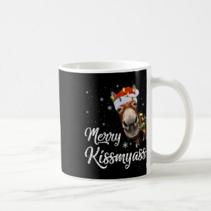Caneca De Café Feliz Kissmy Donkey Sarcastic Xmas Engraçado Pajam