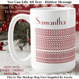 Caneca De Café Feliz Kissmyass & Nome Personalizado Mensagem Ocul