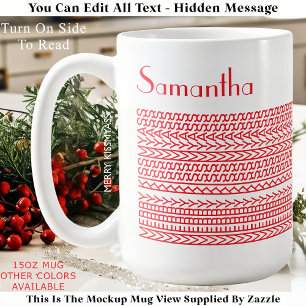 Caneca De Café Feliz Kissmyass & Nome Personalizado Mensagem Ocul