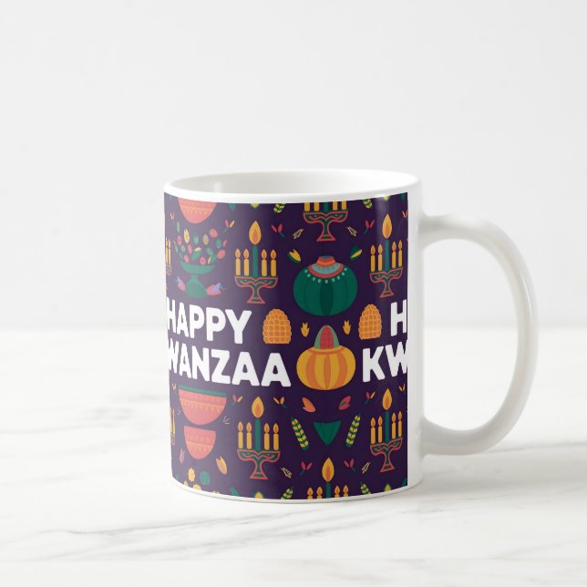 Caneca De Café Feliz Kwanzaa Ideia do Presente (Direita)