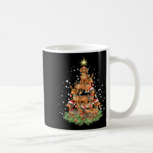 Caneca De Café Feliz Lobo Natal Pata Feriados Árvore Dachshund Aq